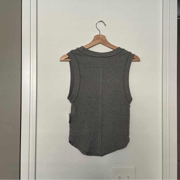 FREE PEOPLE • kate grey tank top - Picture 2 of 5